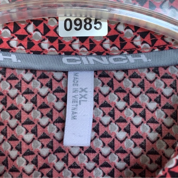 CINCH Shirt Women's Long Sleeve Snap Up Geometric Pink‎ Size  XXL - Picture 3 of 16